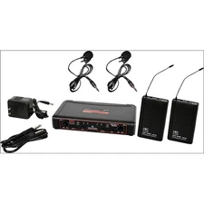 Galaxy Audio EDXR/38VV Dual-Channel Wireless Lavalier System Band N Black LN