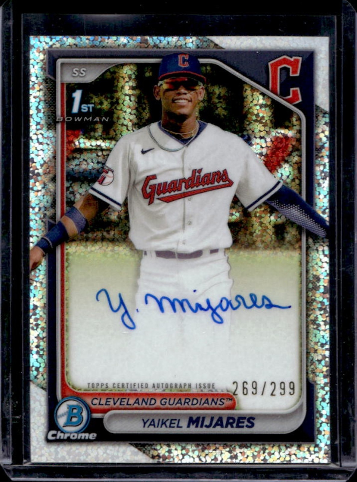 2024 Bowman Chrome Yaikel Mijares Auto Speckle Refractor 1st #269/299