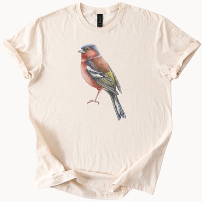 Chaffinch Bird Graphic T Shirt Realistic Nature Art Songbird Gift Tee