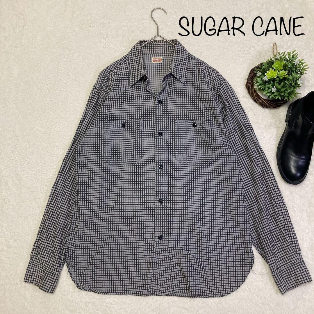 SUGAR CANE Check Flannel Shirt Long Sleeve Brown M Japan