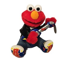 Vintage Rock N Roll Elmo Tyco 1998 Sings Shakes Tested Works Guitar Sesame St