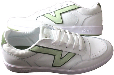 Vans Men's Lowland Cc Sport White Light Green Leather Skate Shoes Size 13 NIB