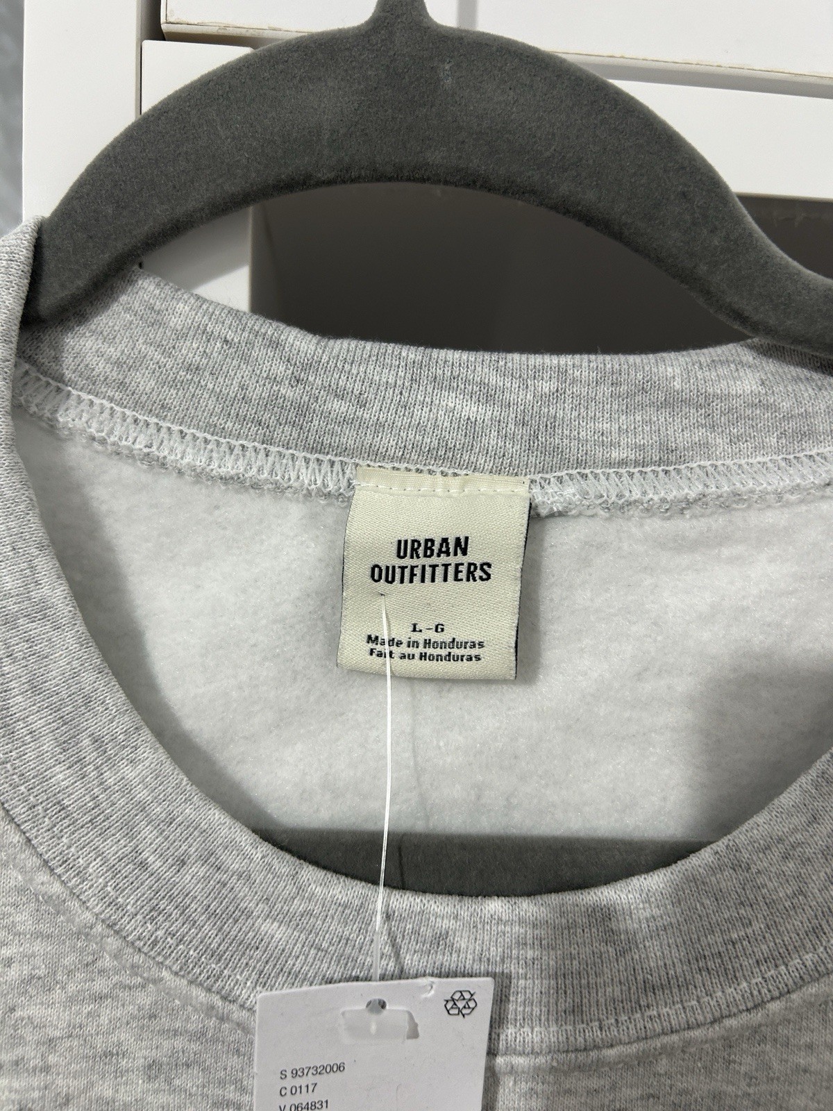 bnwt rrp £46 urban outfitters grey marl red uni sweatshirt sweater jumper comfy image 3
