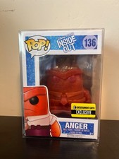 Funko Pop! Vinyl: Inside Out Anger Glitter EE #136 With Protector