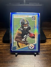 2025 Panini Donruss Optic Blue Hyper Prizm Kaleb Johnson #232 Steelers