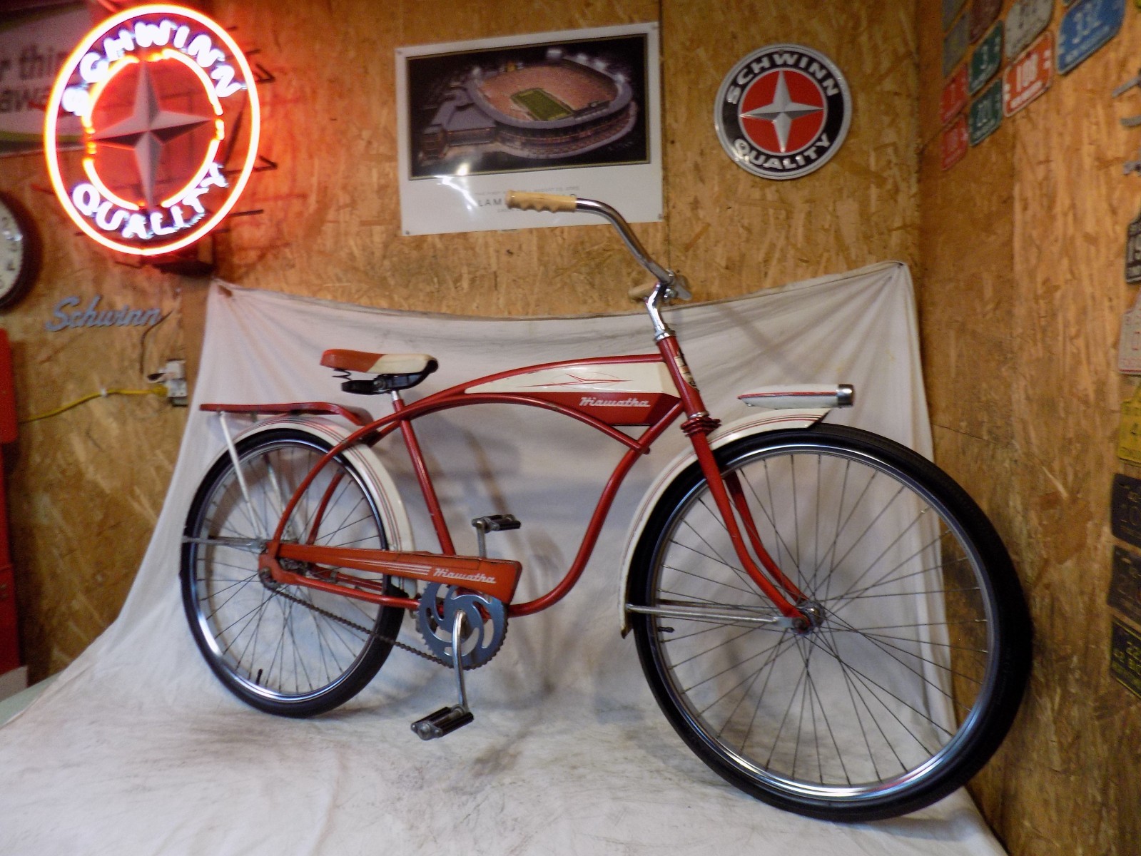 (Used) 1960s HIAWATHA MENS TANK BIKE SPACELINER SEARS FLITELINER JC HIGGINS MURRAY JET! (349.95 USD)
