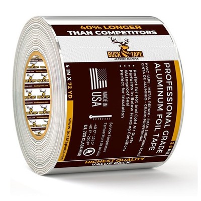 Aluminum Foil Tape 4In x 216ft HVAC Duct AC Vent Seal Silver Repair