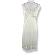 Philmaid Satin Babydoll Lingerie Slip Dress Womens Size 36 Coquette Lace Vintage