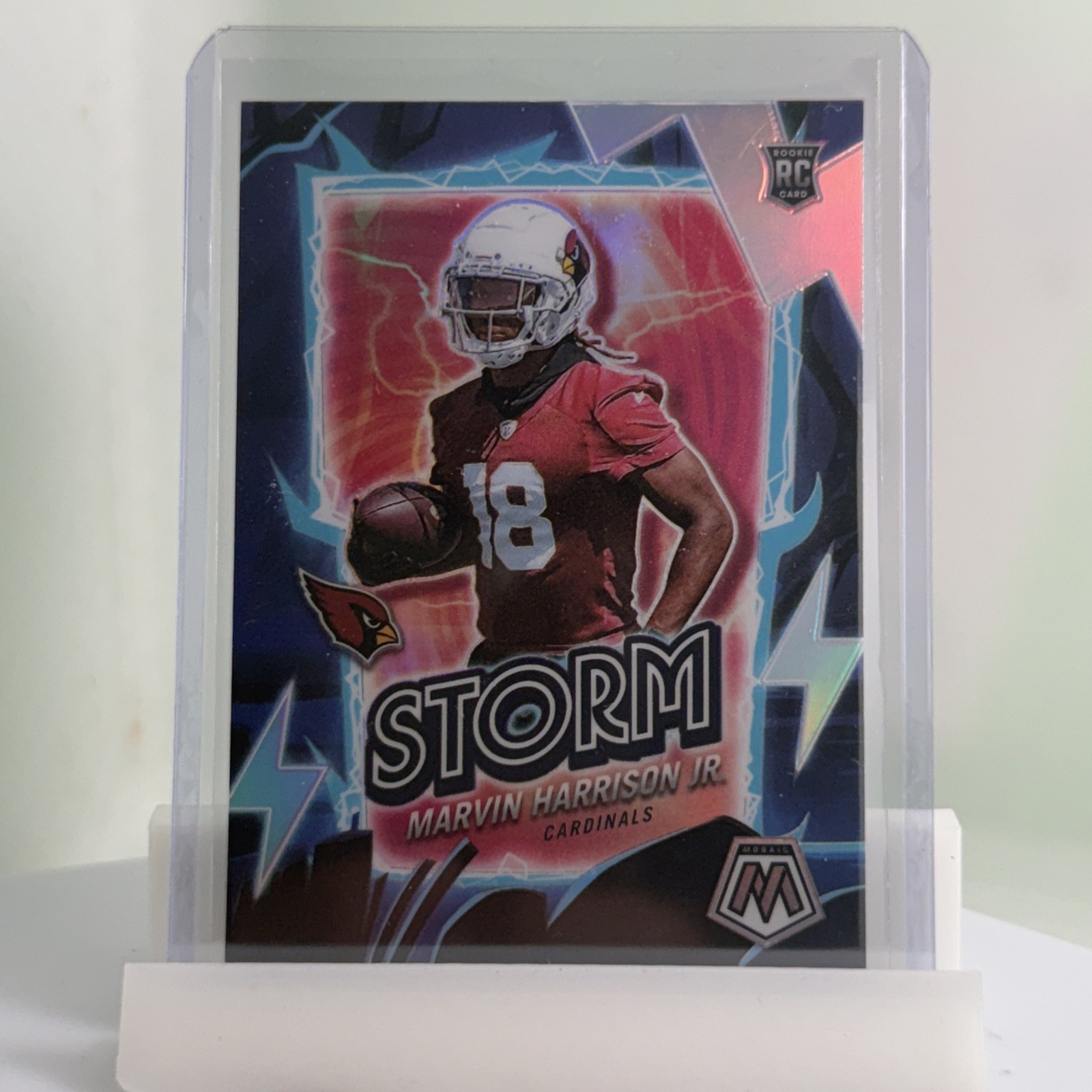 2024 Panini Mosaic Marvin Harrison Jr Storm Silver Prizm Rookie RC Cardinals