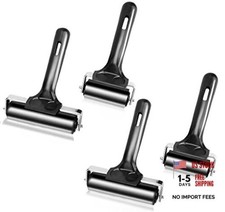 4 Pcs Brayer Roller, Black Rubber Roller for Printmaking Wallpapers Stamping