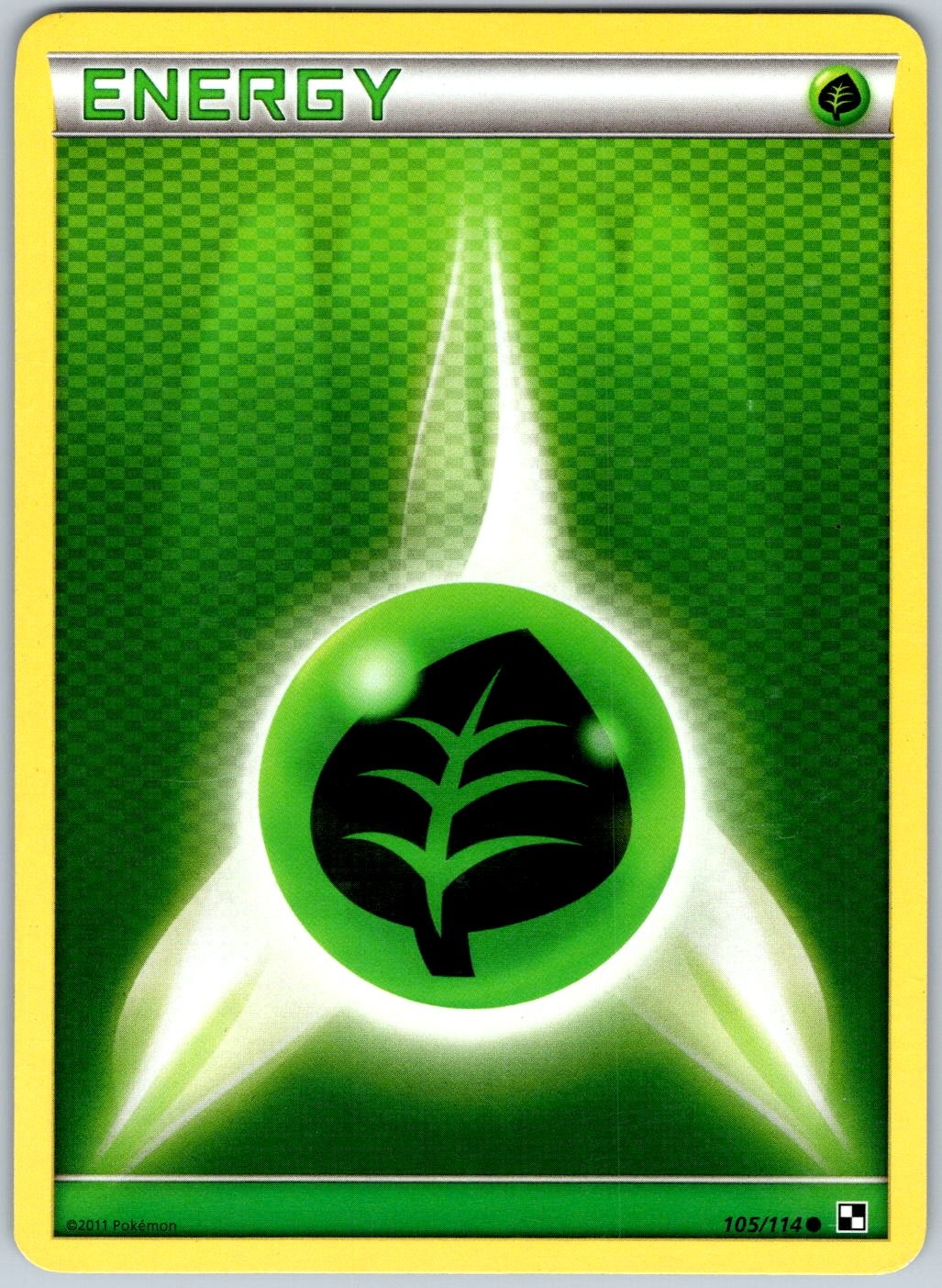 Grass Energy 105/114 Common Black & White Pokemon NM