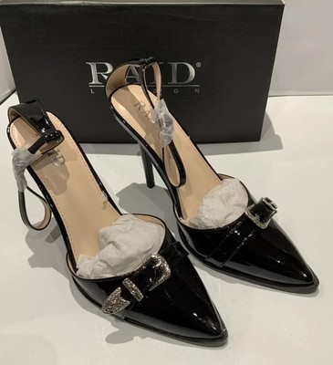Raid London Schuhe mit Absatz in Schwarz Lack Größe UK 7 Neu im Karton