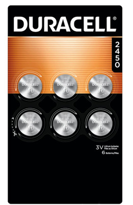 6 Pack Duracell 2450 CR2450 Lithium 3V Coin Cell Batteries EXP 2034