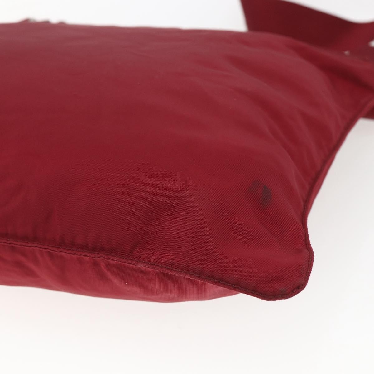 Prada Zip Top Messenger Bag Tessuto Red Nylon Shoulder Bag Bag Authentic thumbnail 11