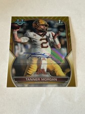 2022 BOWMAN UNIVERSITY CHROME GOLD AUTO TANNER MORGAN 1ST BOWMAN  #29/50-MINN.