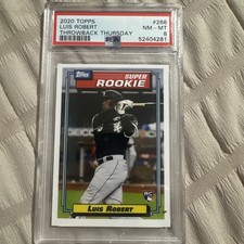2020 Topps Throwback Thursday #266 LUIS ROBERT * White Sox PSA 8 Super Rookie