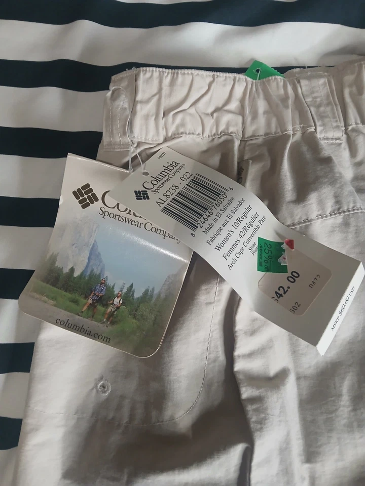Pantalón convertible Columbia Sportswear Company para mujer con capa de arco talla 10 Foto 2 de 4
