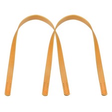 Leather Bag Handle, 2Pcs 23.6" l 1/16" W Leather Purse Strap, Yellow