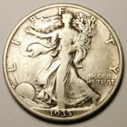 1935 S Walking Liberty Half Dollar F-VF  "As Pictured - Not Cleaned"
