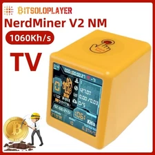 NerdMiner V2-NM 1060Kh/s BTC Solo Lotto Miner Mini Crypto Machine Desktop Clock