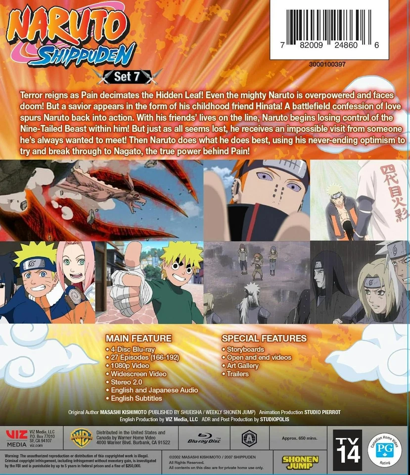 Naruto Shippuden Set 7 new Blu-ray NEW Foto 4 de 4