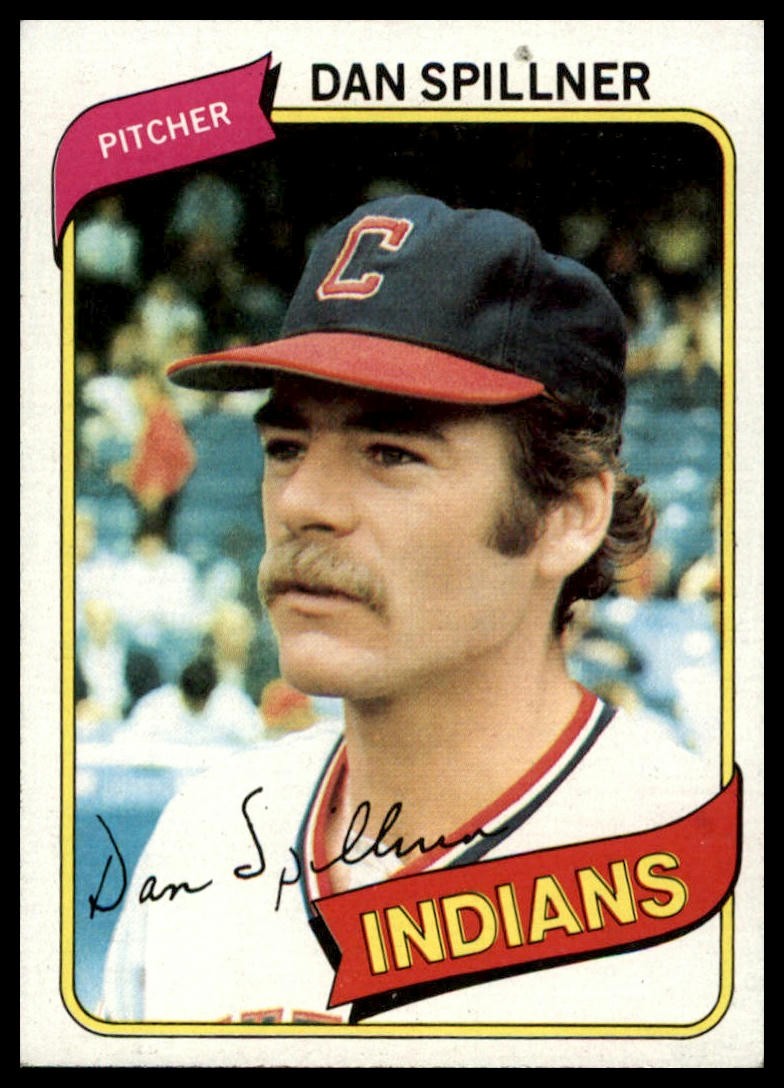 1980 Topps Dan Spillner #38 Cleveland Indians Pitcher Baseball Card Vintage