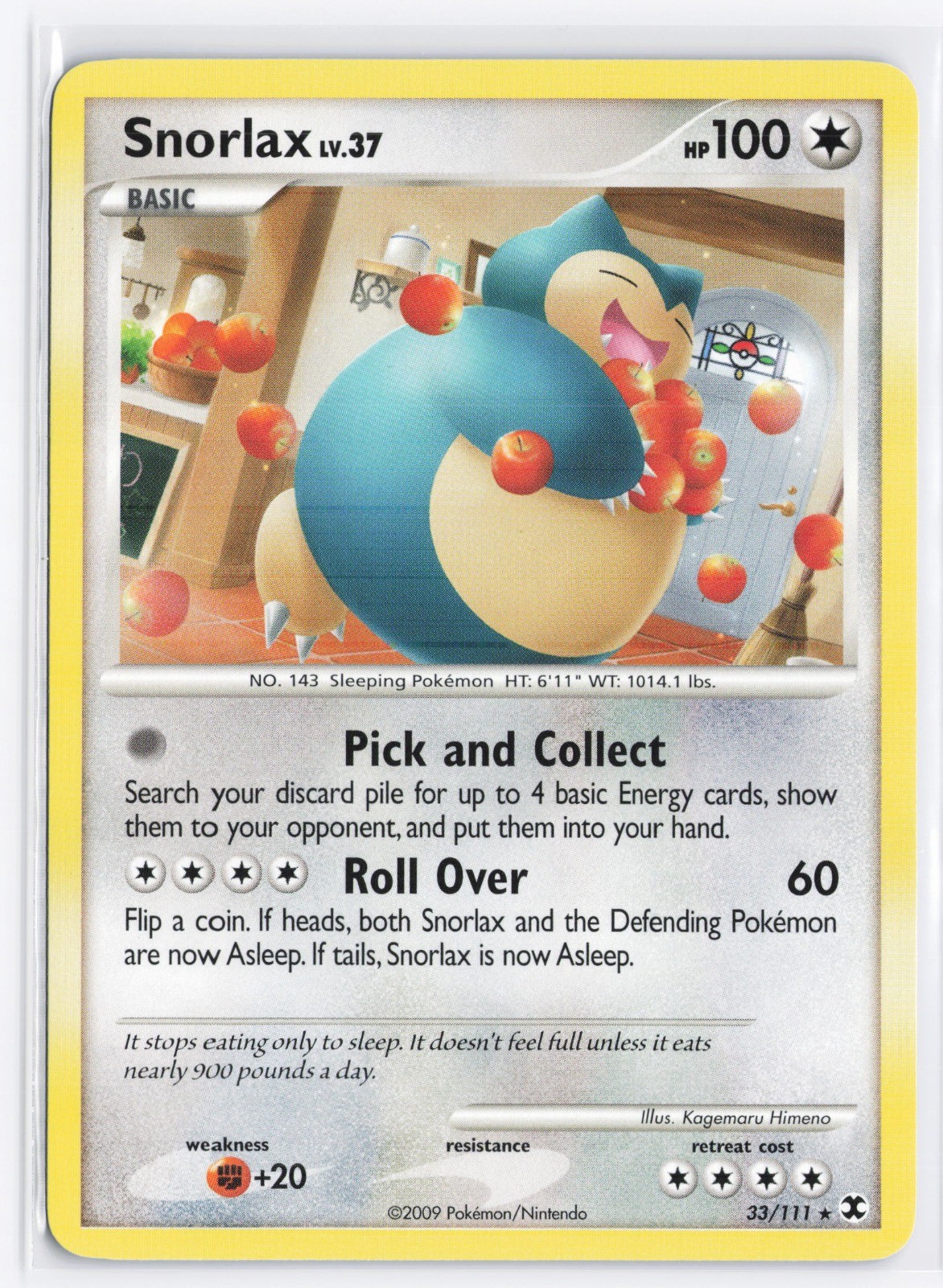 Pokemon TCG Snorlax (33) 33/111 Rising Rivals Rare NM