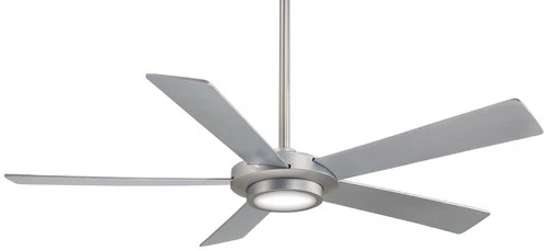 Minka Aire Sabot 52" Ceiling Fan - Silver 5-Blade Remote Control - Picture 1 of 2