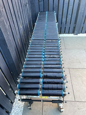 Kaiser+Kraft Flexible Expandable Roller Conveyor on Castors, Black Rollers