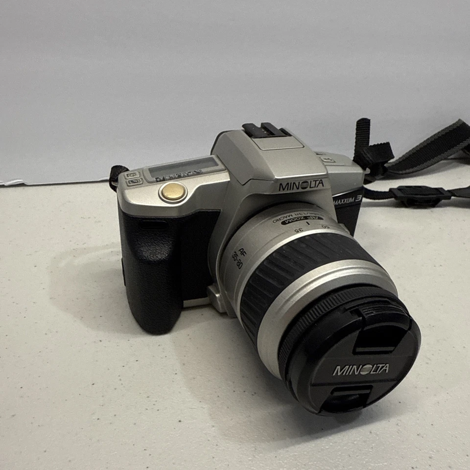 Minolta Maxxum 3, w/35-80mm Great Condition Tested Working AF 70-210 AF Lens - Image 2 of 4