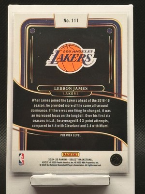 NBA 超貴重 バークレー シリアルナンバー入り Limited edition 2024-25 Panini Select - LeBron James Premier Level #111 Blue | eBay