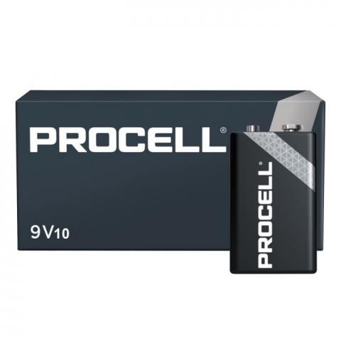 Stock 10 Batterie Procell 9V MN1604 per Allarmi e Antincendio