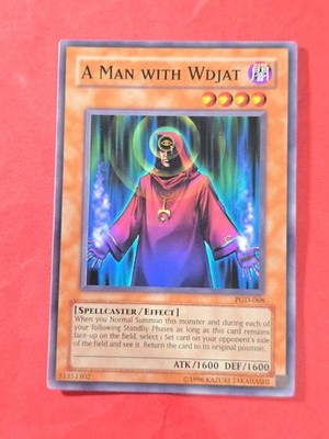 2003 Yu-Gi-Oh! TCG Pharaonic Guardian Unlim #PGD068 A Man with Wdjat, C, NF, cd1