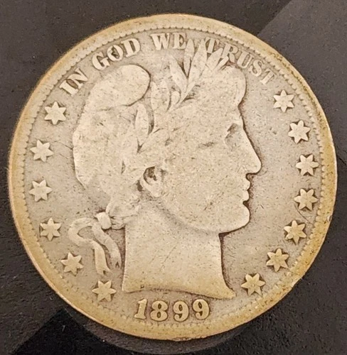 1899-P Barber Half Dollar 90% Silver Coin Fifty Cent 50c FREE SHIP Philadelphia