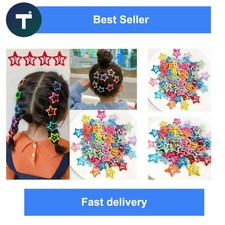 20pc Colorful Star BB Hair Clips for Girls Kids Barrettes Headwear