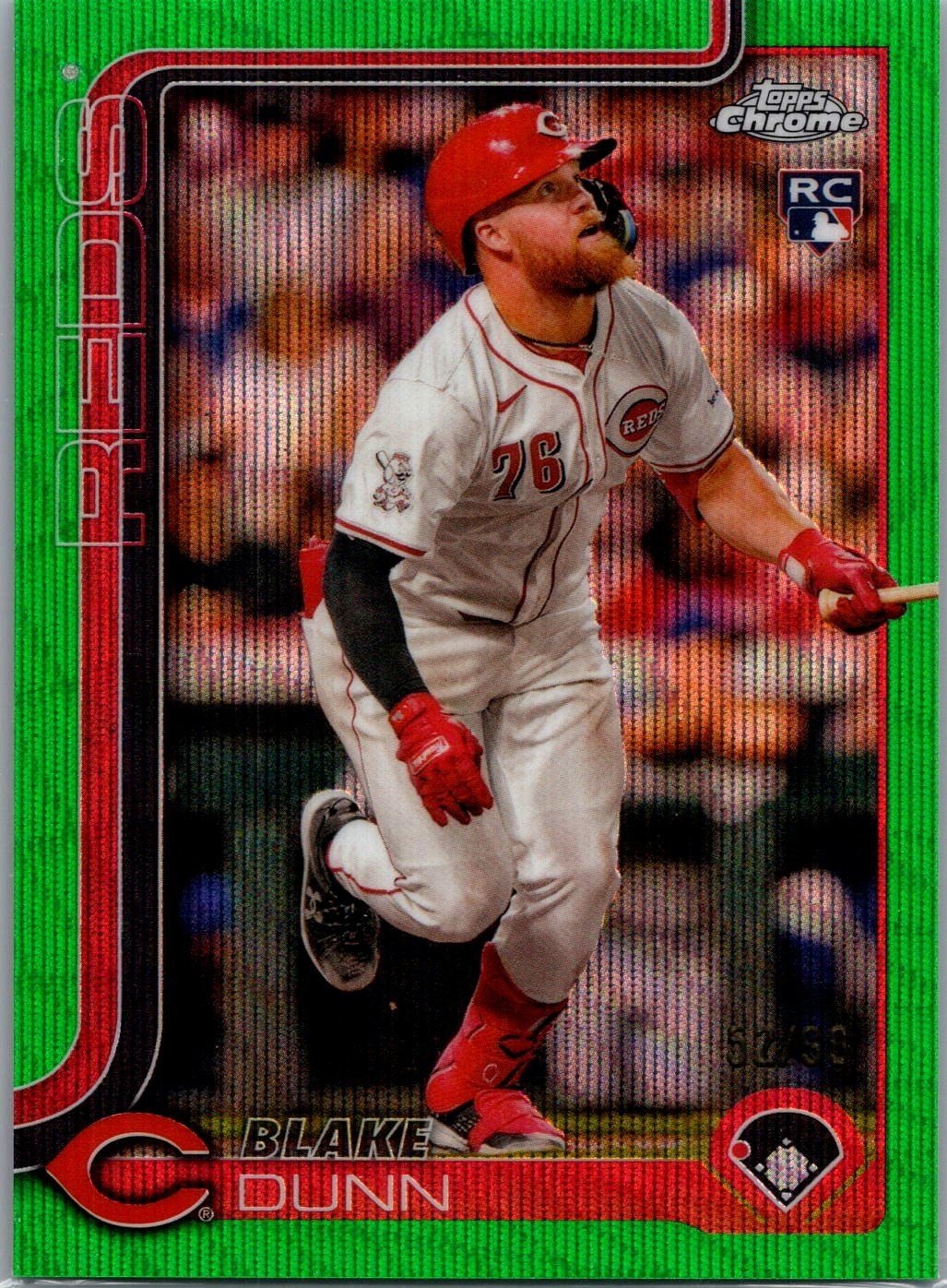 2025 Topps Chrome - Blake Dunn #161 Green Geometric Refractor /99 (RC)