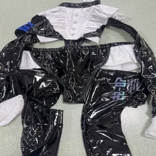 Black Top Shorts set