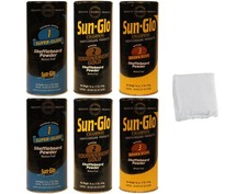 Sun-Glo FAST Mix Shuffleboard Powder Wax 6 Pack - 2 cans of Speed 1-3  Talc Bag