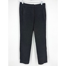 Ann Taylor LOFT Marisa Fit Petite Pants Charcoal Gray Straight Leg Trousers 2P