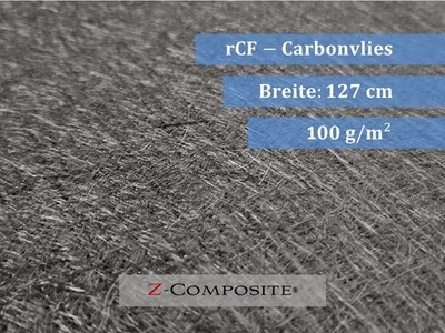 rCF-Carbonvlies 100g/m² , Recyclingcarbon, Z-rCF-100, Carbonvlies, Carbon, Vlies