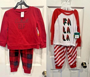 Toddler - Lot of 2 Christmas 2 Piece Set Pajamas Size 3T