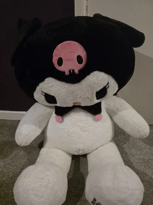 Sanrio Kuromi Giant Jumbo Plush Soft Toy 91-104cm Black White Pink With Tags - Image 1 of 4