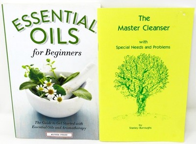 Essential Oils For Beginners The Master Cleanser Lot of 2 Books Softcover GC FS