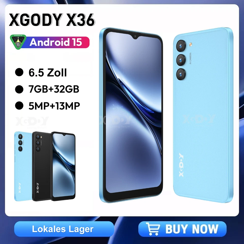 2025 Handy Ohne Vertrag Android 15 Smartphone 6,5" Dual SIM 16GB/32GB 8-Core 4G - Bild 3 von 4