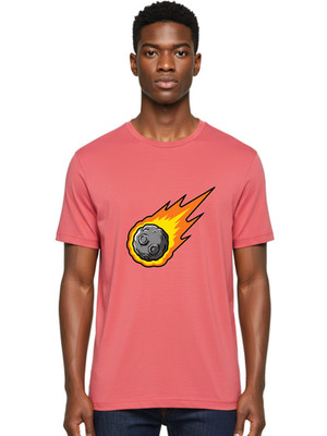 Meteor-2 Mens Graphic Tee, 100% Cotton, Casual Summer Wear