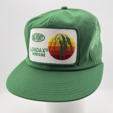 Vintage DuPont LONDAX Herbicide Green Snapback Trucker Hat Patch K-Products Iowa