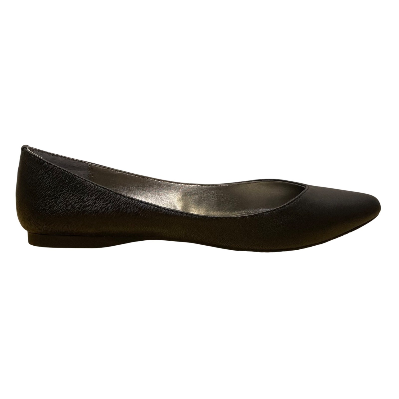 Zapatos planos Audrey Brooke para mujer de cuero negro Cici punta cónica talla 8M