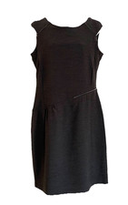 Next Tailored Shift Dress UK 14 Grey Sleeveless Work Office Career Smart Zip