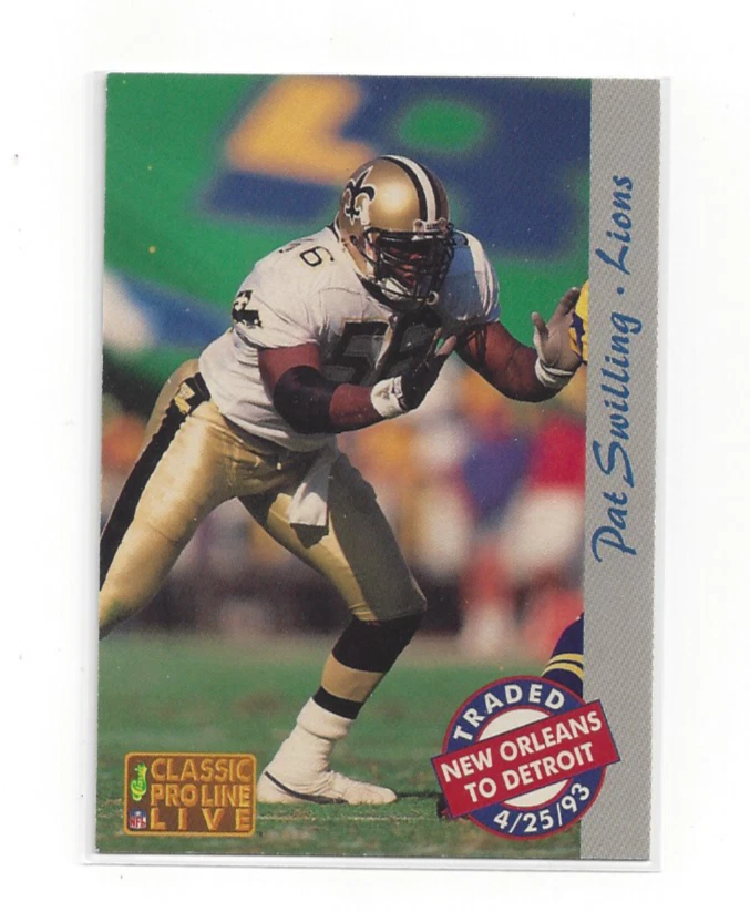 Pat Swilling 1993 Pro Line Live #76 Detroit Lions NFL Football Card HOF LB RAW