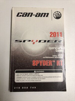 Benutzerhandbuch, operators guide, can-am  Spyder  RS 2011, 219000750 english